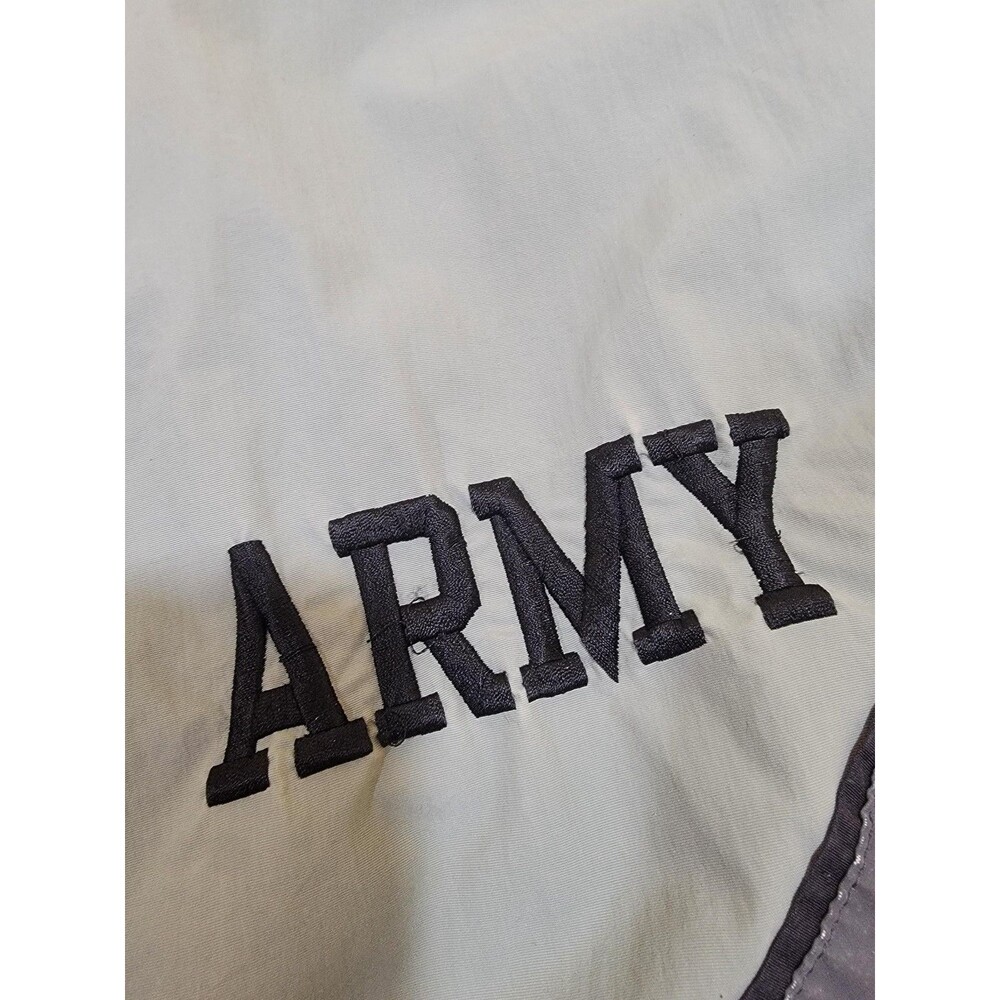 US Army PT Jacket Mens Gray Reflective Chevron Full Zip Windbreaker Training - Picture 2 of 15